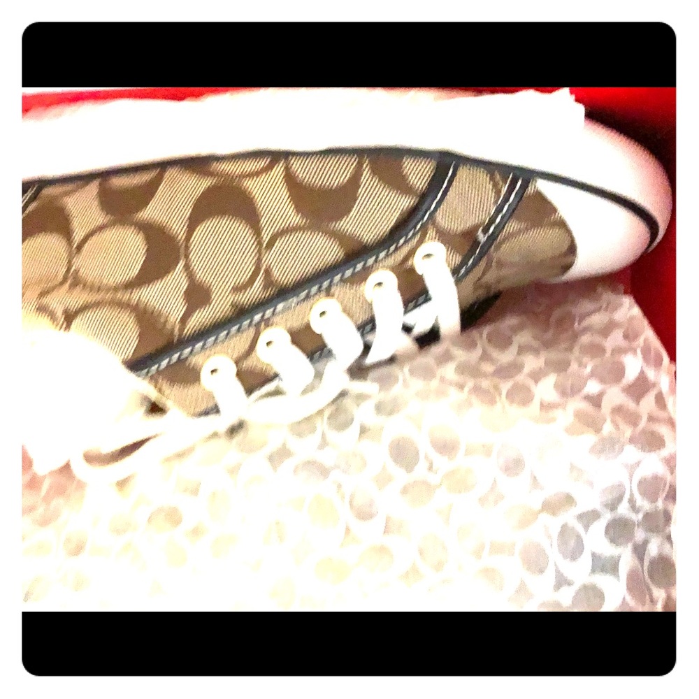Coach Classic Logo Canvas Lace Up Barrett Sneakers